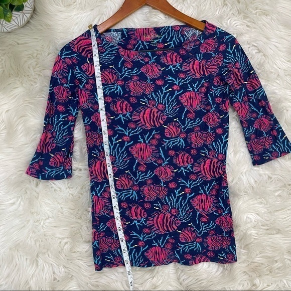 Lilly‎ Pulitzer Tropical Fish Print Cassie Top - Picture 4 of 8